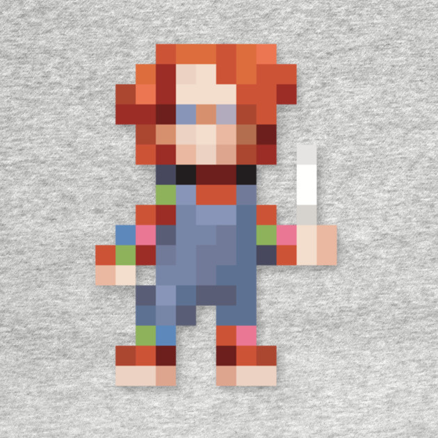 Chucky low-res pixelart - Chucky - T-Shirt | TeePublic